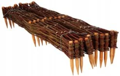 10X Palisada Obrzeże Płotek Wiklinowy Ogród 100X10