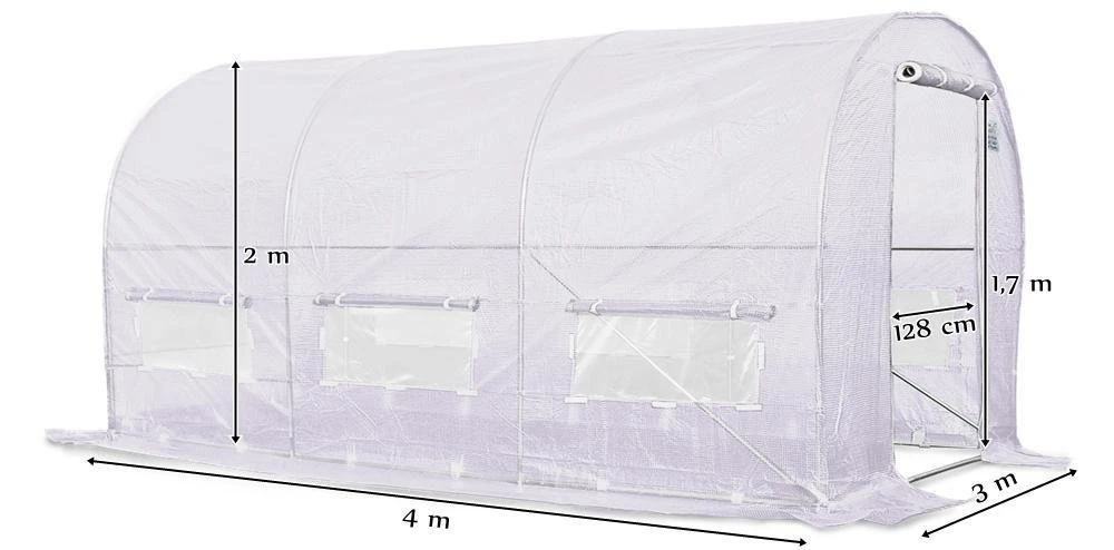 Tunel Ogrodowy, Foliowy FOCUS GARDEN, Biała Siatka Wzmacniająca, 3x2 M 5 Tunel Ogrodowy, Foliowy FOCUS GARDEN, Biała Siatka Wzmacniająca, 3x2 M - Image 3