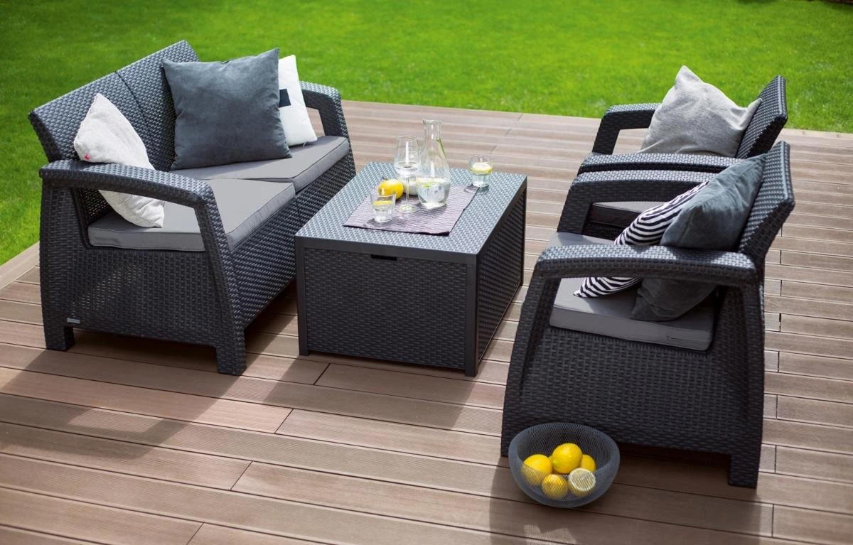 Keter Stolik Z Funkcją Schowka Arica, Grafitowy 4 Keter Stolik Z Funkcją Schowka Arica, Grafitowy - Image 2