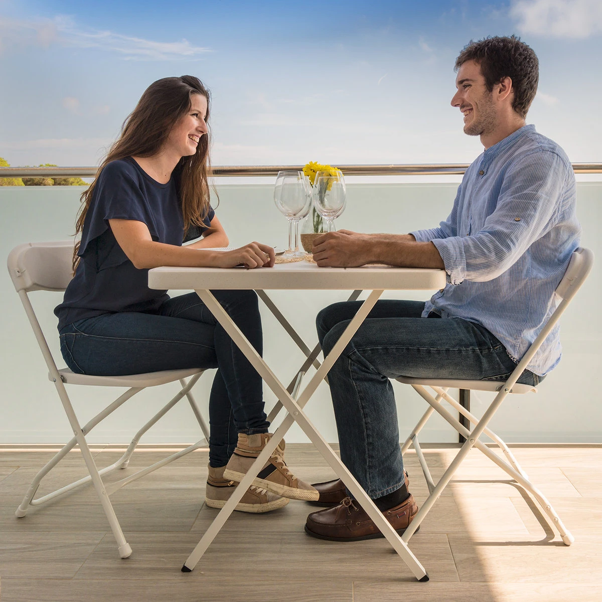 Zestaw Stół Z Krzesłami NEWSTORM Aruba, Biały, 3 Elementy 13 Zestaw Stół Z Krzesłami NEWSTORM Aruba, Biały, 3 Elementy - Image 11