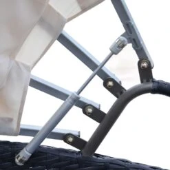 VIDAXL Leżak Z Zadaszeniem I Poduszkami PERVOI, Czarny, 230x145x80 Cm -Building Materials Shop 15505163252362551 jpg gallery.big iext54120801