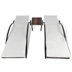VIDAXL Zestaw Leżaków PEROIV, Brązowy, 3 Elementy, 200x65x39 Cm -Building Materials Shop 15505164283793312 jpg gallery.big iext54136037