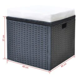 Zestaw Mebli Ogrodowych VIDAXL, Czarny, 18 Elementów -Building Materials Shop 15505165155464126 jpg gallery.big iext54129245