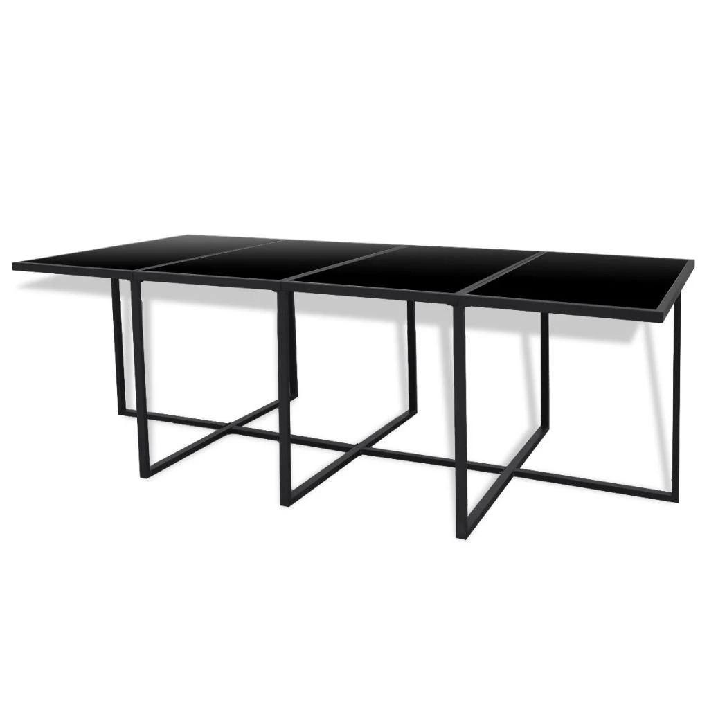 Zestaw Mebli Ogrodowych VIDAXL, Czarny, 29 Części 7 Zestaw Mebli Ogrodowych VIDAXL, Czarny, 29 Części - Image 5