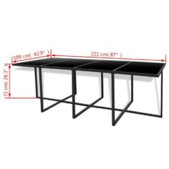 Zestaw Mebli Ogrodowych VIDAXL, Czarny, 29 Części 16 Zestaw Mebli Ogrodowych VIDAXL, Czarny, 29 Części -Building Materials Shop 15505165832254828 jpg gallery.big iext54124951