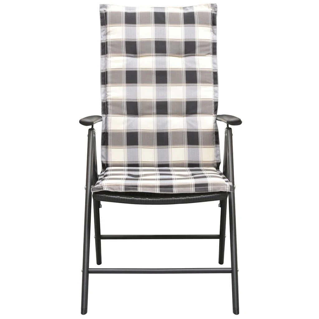 VidaXL 5-cz. Zestaw Mebli Ogrodowych Z Poduszkami, Aluminium, Czarny 8 VidaXL 5-cz. Zestaw Mebli Ogrodowych Z Poduszkami, Aluminium, Czarny - Image 6