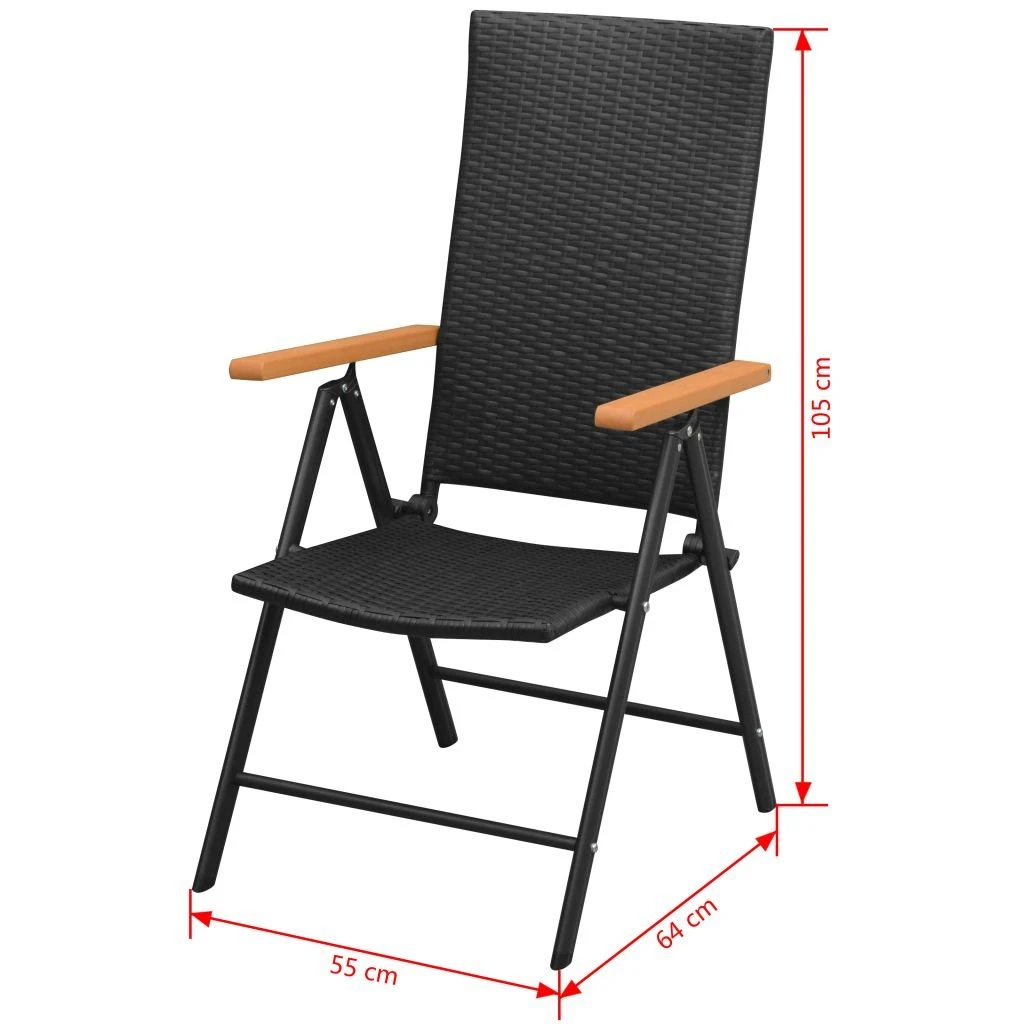 Krzesła Ogrodowe VidaXL Metalowe, Czarne, 55x64x105 Cm , 2 Sztuki 9 Krzesła Ogrodowe VidaXL Metalowe, Czarne, 55x64x105 Cm , 2 Sztuki - Image 7