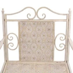 VidaXL Ławka Ogrodowa Dla 2 Osób, 161 Cm, Stalowa, Biała -Building Materials Shop 15505167540796533 jpg gallery.big iext54130860