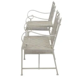 VidaXL Ławka Ogrodowa Dla 2 Osób, 161 Cm, Stalowa, Szara -Building Materials Shop 15505167567716555 jpg gallery.big iext54130902