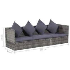 VidaXL Leżanka Ogrodowa, Szara, 200 X 60 Cm, Rattan PE -Building Materials Shop 15505168992457521 jpg gallery.big iext54131551