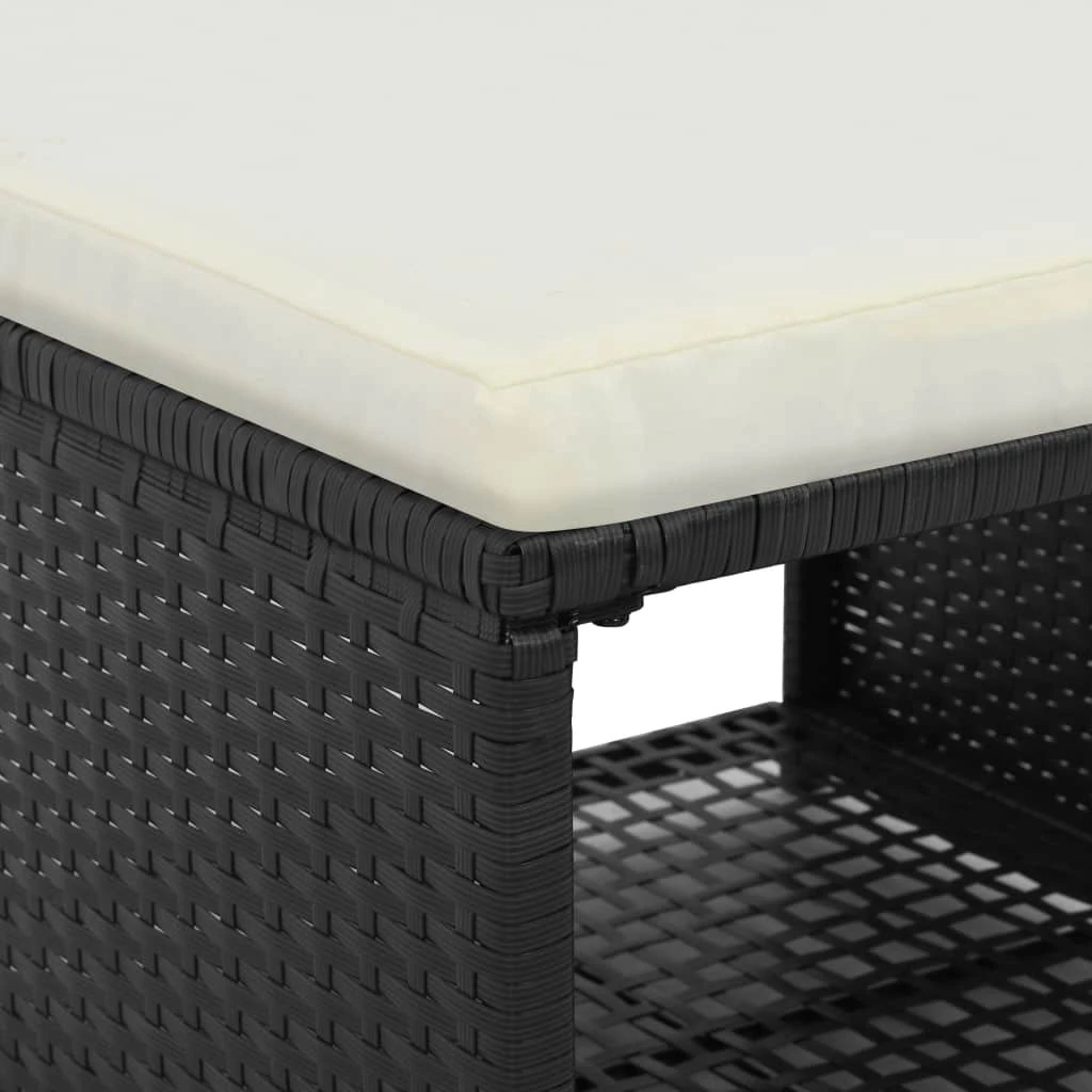 Meble Wypoczynkowe VidaXL, Czarne, 10 Elementów 10 Meble Wypoczynkowe VidaXL, Czarne, 10 Elementów - Image 8