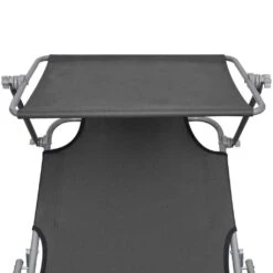 Leżak VIDAXL Składany Z Baldachimem, 189x58x27cm -Building Materials Shop 15505170611148722 jpg gallery.big iext54130456