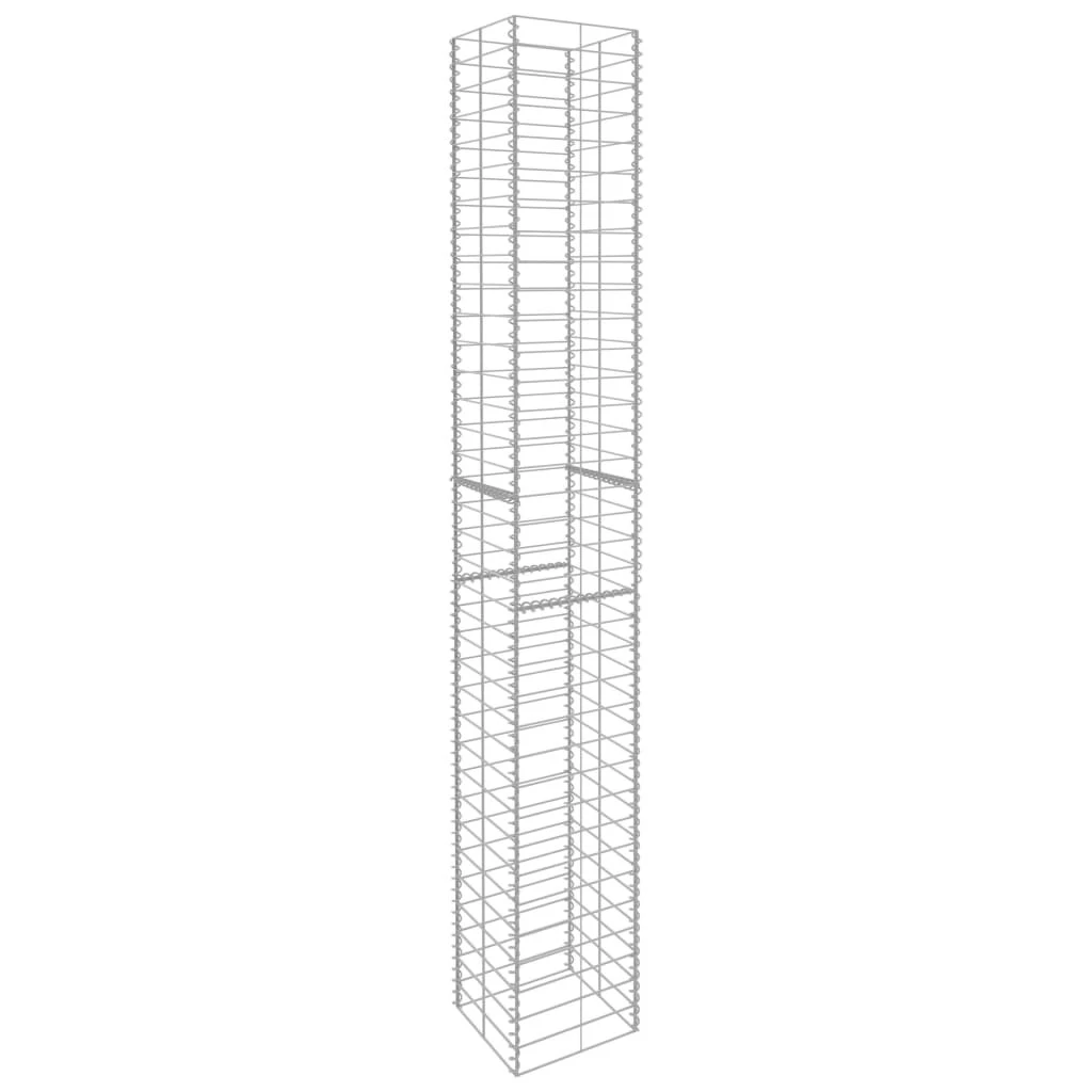 Kosze Gabionowe VIDAXL, Srebrne, 25x25x197 Cm, 3 Szt. 4 Kosze Gabionowe VIDAXL, Srebrne, 25x25x197 Cm, 3 Szt. - Image 2