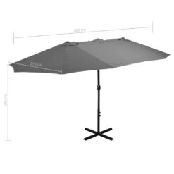 Parasol Ogrodowy VIDAXL, Szary, 460x270 Cm -Building Materials Shop 15743997733150904 jpg gallery.big iext56963420