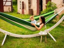 Hamak Rodzinny AMAZONAS Paradiso, Ciemnozielono-jasnozielony, 360x175 Cm -Building Materials Shop 15836851312747581 jpg gallery.big iext58616352