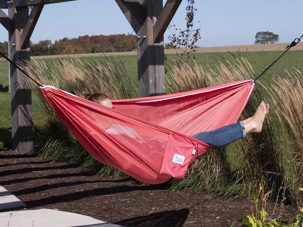 Hamak VIVERE Mesh2, Dwuosobowy, Różowy 6 Hamak VIVERE Mesh2, Dwuosobowy, Różowy - Image 4