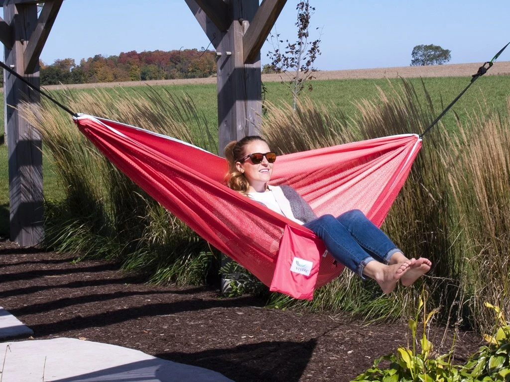 Hamak VIVERE Mesh2, Dwuosobowy, Różowy 7 Hamak VIVERE Mesh2, Dwuosobowy, Różowy - Image 5