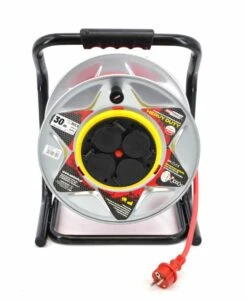 AWTOOLS PRZEDŁUŻACZ BĘBEN METALOWY CZERWONY HEAVY DUTY 50m 3x2,5 Mm 16A / 3680W / IP44 -Building Materials Shop 15928444419182665 jpg gallery.big iext60097526