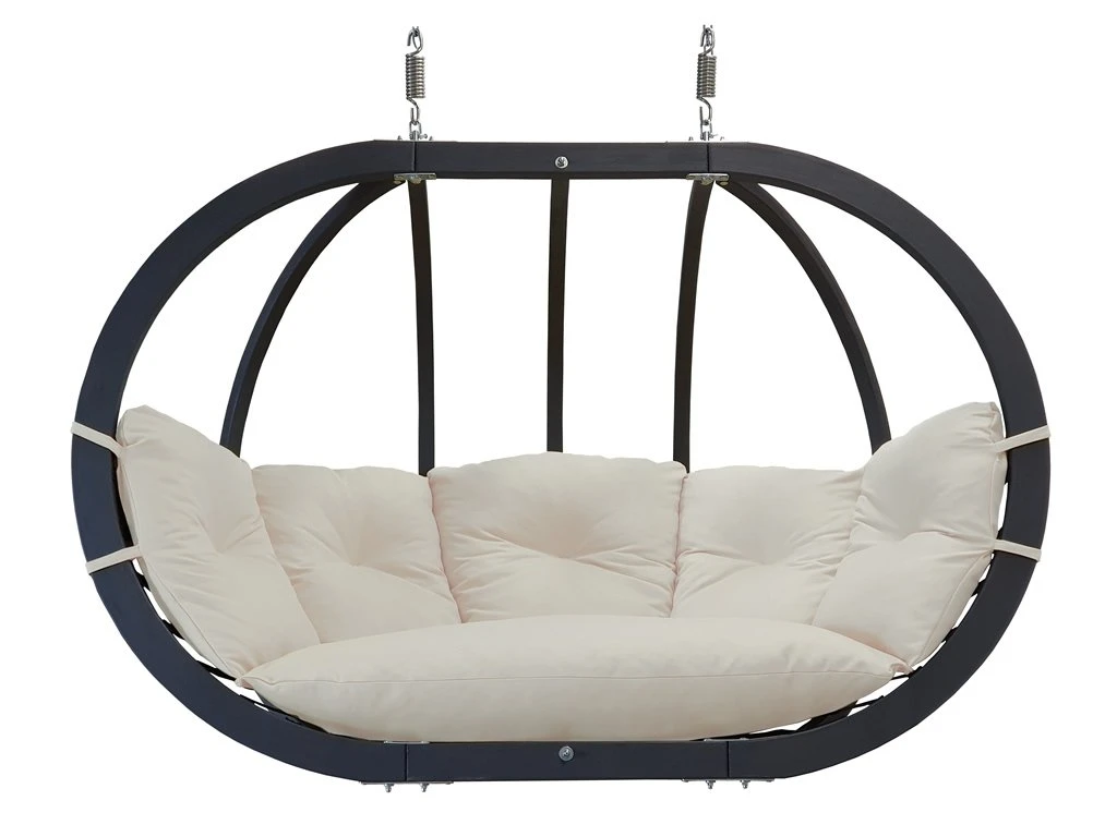 Fotel Hamakowy KOALA Swing Chair Double, Podwójny, Antracyt-ecru 4 Fotel Hamakowy KOALA Swing Chair Double, Podwójny, Antracyt-ecru - Image 2