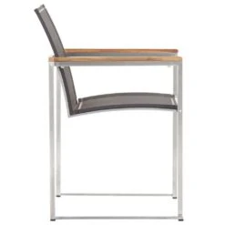 VIDAXL Krzesła Ogrodowe, 2 Szt., Textilene I Stal Nierdzewna, Szare -Building Materials Shop 16010310543006226 jpg gallery.big iext63854563