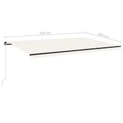 VIDAXL Ręcznie Zwijana Markiza Z LED, 500 X 300 Cm, Kremowa 17 VIDAXL Ręcznie Zwijana Markiza Z LED, 500 X 300 Cm, Kremowa -Building Materials Shop 16233884597985473 jpg gallery.big iext72897391