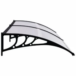 Daszek Nad Drzwi VIDAXL, Czarno-przezroczysty, 240x80 Cm -Building Materials Shop 16276293469209207 jpg gallery.big iext75468639