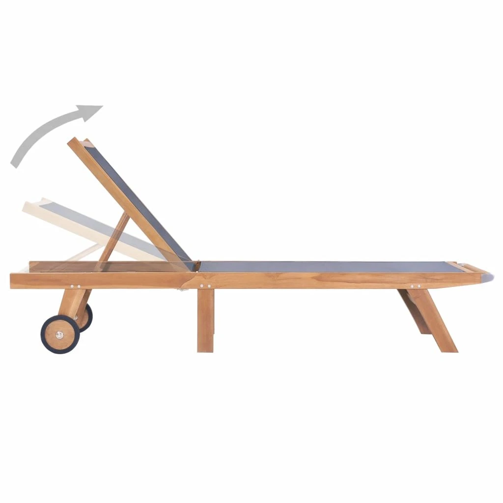 Leżak Z Kółkami VIDAXL, 206x60x35 Cm 5 Leżak Z Kółkami VIDAXL, 206x60x35 Cm - Image 3