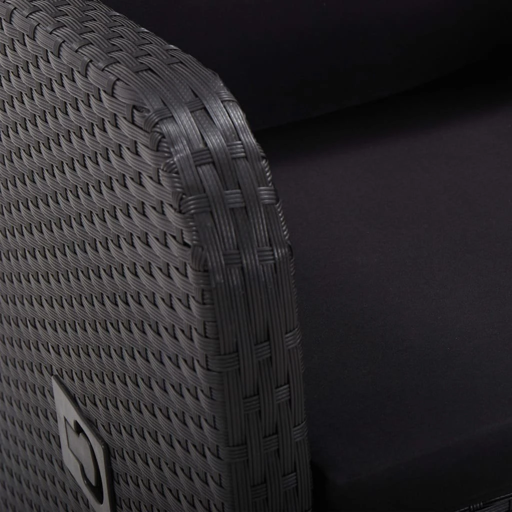 Zestaw Mebli VIDAXL Bistro, Czarny, 3 Elementy 4 Zestaw Mebli VIDAXL Bistro, Czarny, 3 Elementy - Image 2