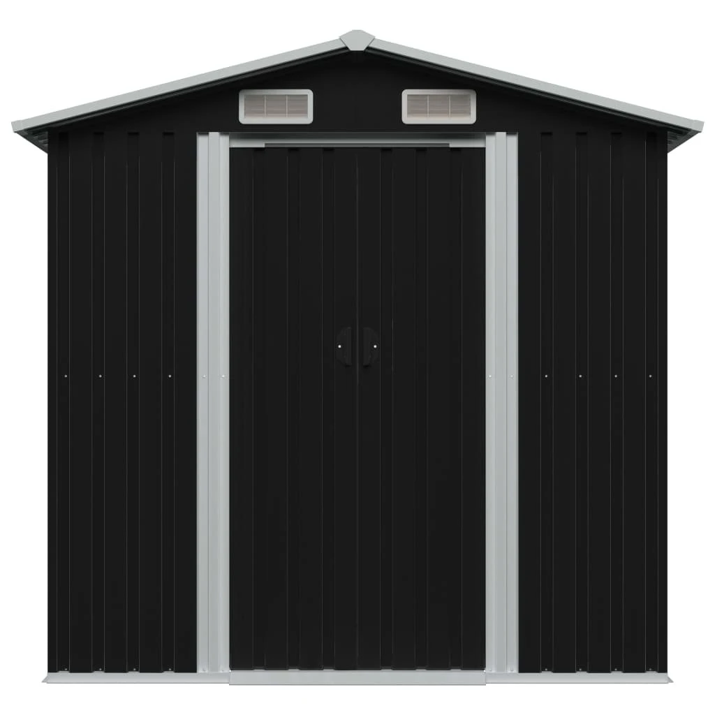 Szopa Ogrodowa VidaXL, Antracytowa, Stalowa, 204x132x186 Cm 6 Szopa Ogrodowa VidaXL, Antracytowa, Stalowa, 204x132x186 Cm - Image 4
