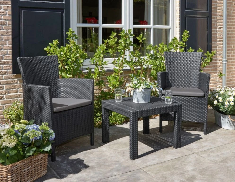 Meble Balkonowe ALLIBERT Rosario, Brązowe, 3 Elementów 4 Meble Balkonowe ALLIBERT Rosario, Brązowe, 3 Elementów - Image 2