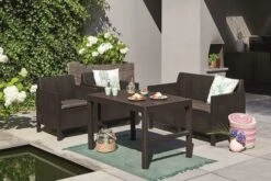 Stół CURVER Lyon, Brązowy, 40-65x116x71 Cm -Building Materials Shop 16351291203941361 png gallery.big iext97234213