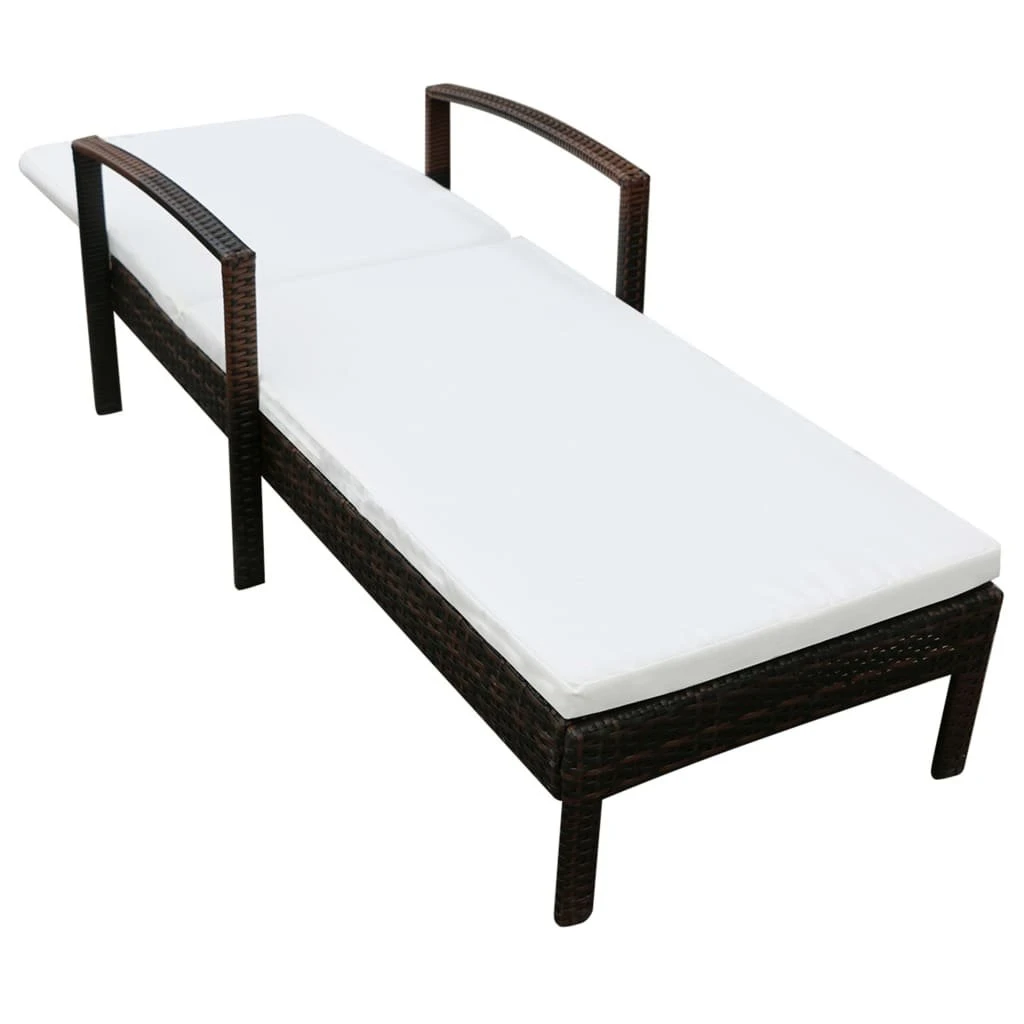 Leżak Ogrodowy VIDAXL Z Poduszką, Regulowany, 68x195x52cm 5 Leżak Ogrodowy VIDAXL Z Poduszką, Regulowany, 68x195x52cm - Image 3