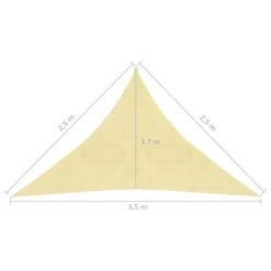 VIDAXL Żagiel Przeciwsłoneczny, 160 G/m², Beżowy, 2,5x2,5x3,5 M, HDPE -Building Materials Shop 16576211472210330 jpg gallery.big iext112641069