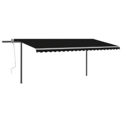 VIDAXL Ręcznie Zwijana Markiza Ze Słupkami, 5x3 M, Antracytowa -Building Materials Shop 16578787792140180 jpg gallery.big iext115173858