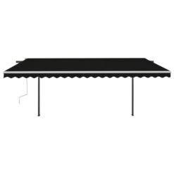 VIDAXL Ręcznie Zwijana Markiza Ze Słupkami, 5x3 M, Antracytowa -Building Materials Shop 16578787794060182 jpg gallery.big iext115173863