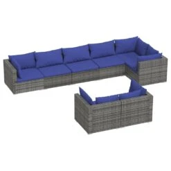VIDAXL Lumarko 8-cz. Ogrodowy Zestaw Wypoczynkowy, Poduszki, Szary Rattan PE! -Building Materials Shop 16585050909691404 jpg gallery.big iext115657099