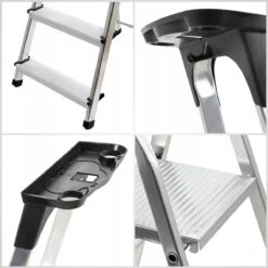 Drabina Aluminiowa Domowa 3 Stopniowa +Hak 125 Kg -Building Materials Shop 16594348651120622 jpg gallery.big iext116298873