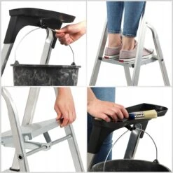 Drabina Aluminiowa Domowa 3 Stopniowa +Hak 125 Kg -Building Materials Shop 16594348651540623 jpg gallery.big iext116298876