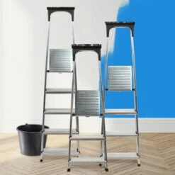 Drabina Aluminiowa Domowa 3 Stopniowa +Hak 125 Kg -Building Materials Shop 16594348651910624 jpg gallery.big iext116298886