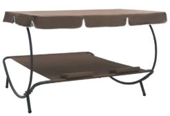 Brązowy Dwuosobowy Leżak Z Baldachimem - Pafos 3X 173X135 -Building Materials Shop 16600337925045045 jpg gallery.big iext116205406