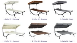 Brązowy Dwuosobowy Leżak Z Baldachimem - Pafos 3X 173X135 -Building Materials Shop 16600337925945049 jpg gallery.big iext116205414