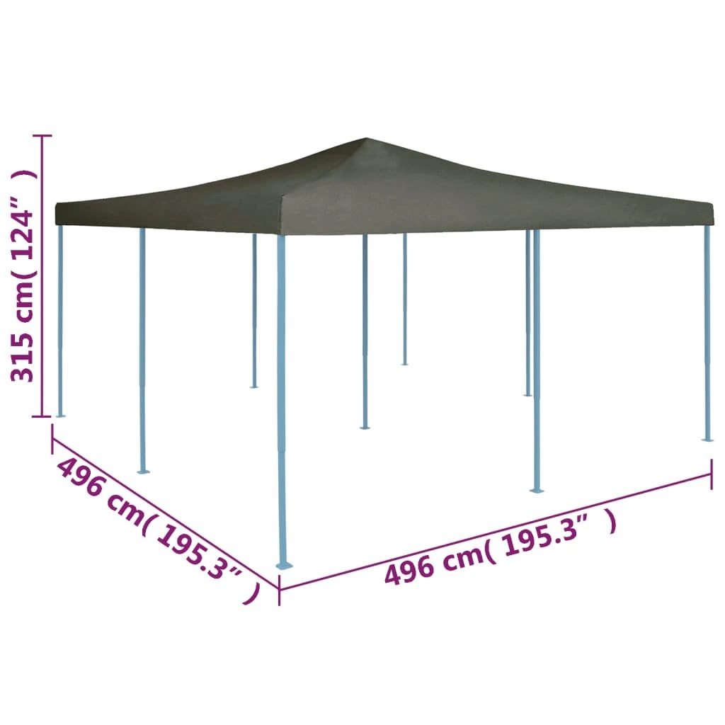 Altana Składana VIDAXL, Szara, 5x5 M 9 Altana Składana VIDAXL, Szara, 5x5 M - Image 7