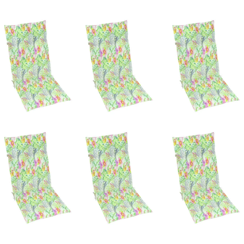 VIDAXL Składane Krzesła Ogrodowe Z Poduszkami, 6 Szt., Drewno Akacjowe 8 VIDAXL Składane Krzesła Ogrodowe Z Poduszkami, 6 Szt., Drewno Akacjowe - Image 6