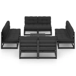 VidaXL 9-cz. Zestaw Wypoczynkowy Do Ogrodu, Z Poduszkami, Lita Sosna -Building Materials Shop 16781042889116303 jpg gallery.big iext125693377