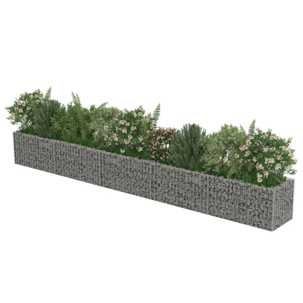 Donica Ogrodowa Gabion VIDAXL, Srebrna, 450x50x50 Cm 6 Donica Ogrodowa Gabion VIDAXL, Srebrna, 450x50x50 Cm - Image 4
