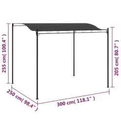 VidaXL Zadaszenie, 3 X 2,4 M, Antracytowe 13 VidaXL Zadaszenie, 3 X 2,4 M, Antracytowe -Building Materials Shop 16790642477464218 jpg gallery.big iext126538603