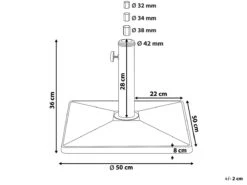 Podstawa Pod Parasol BELIANI Concrete, Czarna, 50x50 Cm 12 Podstawa Pod Parasol BELIANI Concrete, Czarna, 50x50 Cm -Building Materials Shop 16791363567659328 png gallery.big iext126552627