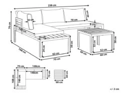 Zestaw Ogrodowy 4-osobowy Szary Z Jasnym Drewnem PIENZA -Building Materials Shop 16791405451408492 png gallery.big iext126589283