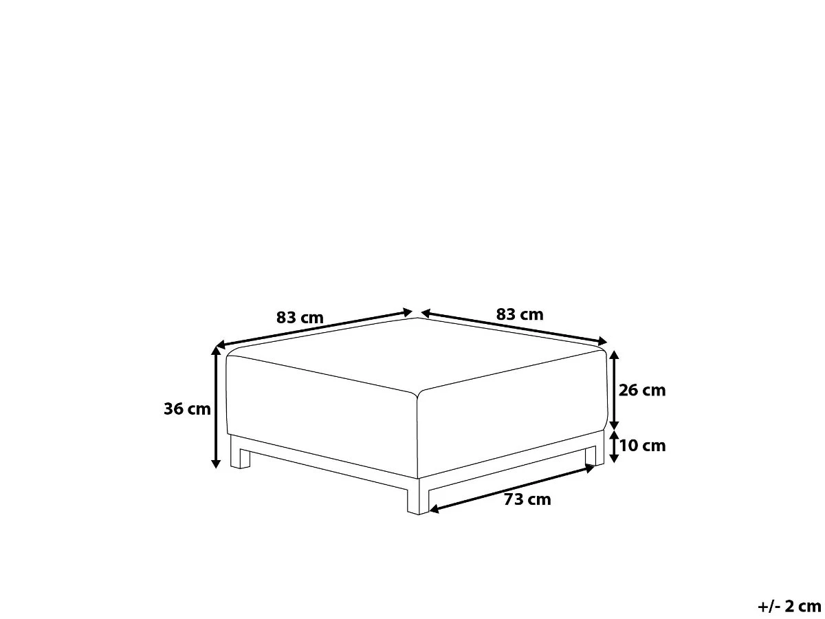 Otomana Ogrodowa Szara ROVIGO 5 Otomana Ogrodowa Szara ROVIGO - Image 3