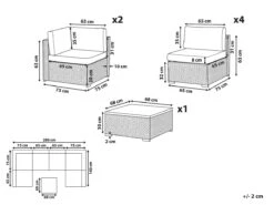 Zestaw Ogrodowy Rattanowy 6-osobowy Biały BELVEDERE -Building Materials Shop 16791406229599391 png gallery.big iext126589722